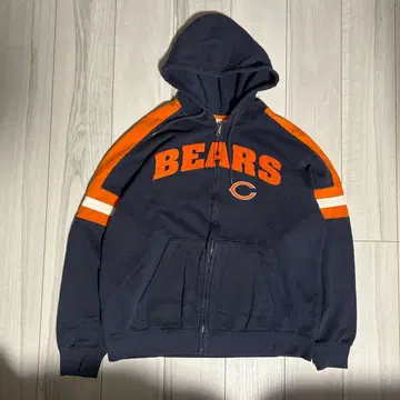 NFL BEARS 집업 맨투맨 후드티 네이비 빈티지