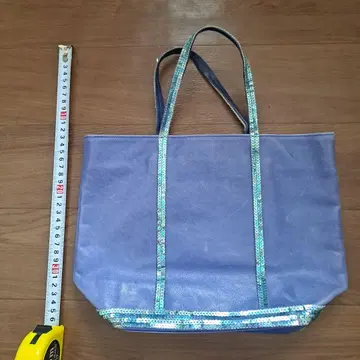 바네사브루노 송아지 가죽 블루 토트백