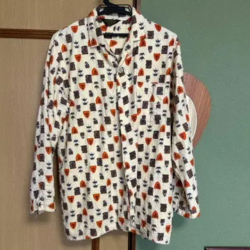 50~60s sears flannel pajama shirt