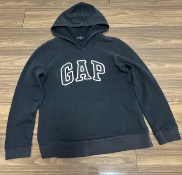 GAP 블랙 후드 부착 후드티 M