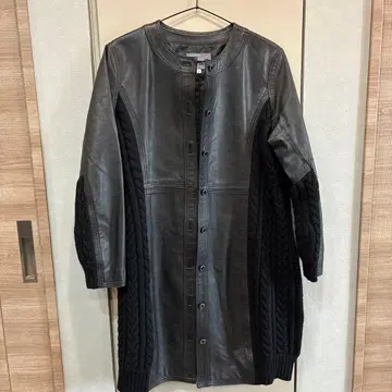 TOKUKO 울 가죽 코트