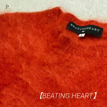 [ BEATING HEART ] 반팔 샤기 니트 캐시미어 무지