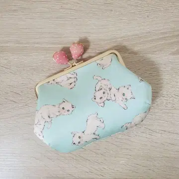 핸드메이드 가마구치 파우치 프랑슈리페 우글거리는 고양이
