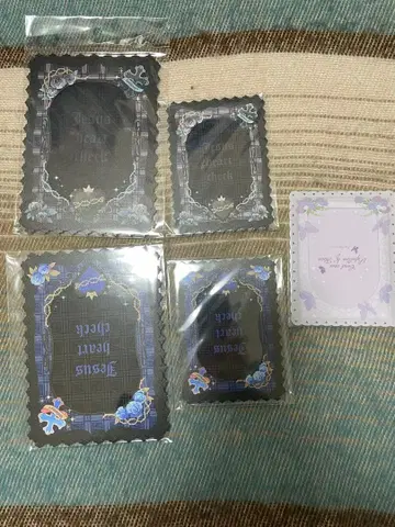 FUKUYA 경질 카드 케이스 지저스 하트 체크 파피용 & 플뢰르