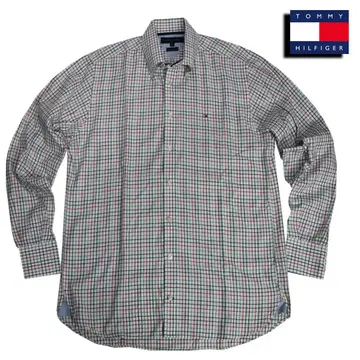 타미힐피거 버튼 다운 셔츠 [ 체크 무늬/M 사이즈 ] 새상품급!