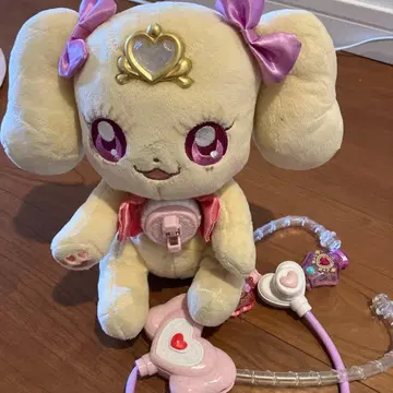 프리큐어 봉제 인형 토끼 귀 지팡이 청진기 세트