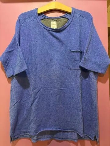 [ 새상품급 ] curly 컬리 반팔 티셔츠 3 일본제 와플 소재 블루