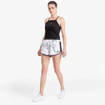 푸마 꽃무늬 스트라이프 숏팬츠 택 포함 미사용품