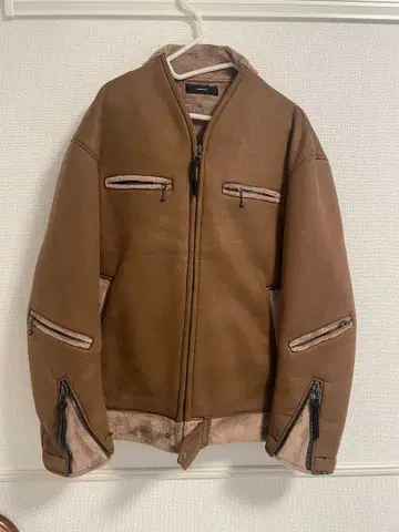 minus 플라이트 자켓 페이크 무스탕