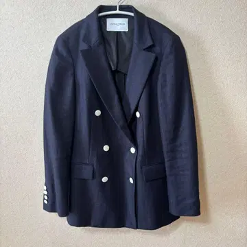 UNITED ARROWS 린넨 더블 블레이저 자켓