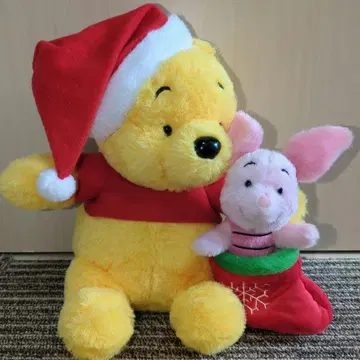 곰돌이 푸 피글렛 크리스마스 봉제 인형 디즈니 40주년