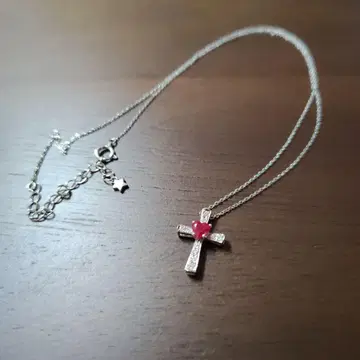 스타 주얼리 STARJEWELRY 루비 다이아 크로스 목걸이