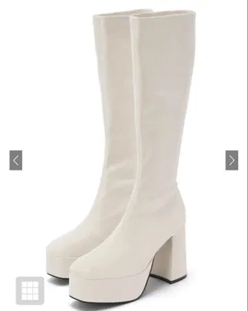 GRL 울트라 스트레치 청키힐 롱 부츠 gd1494 아이보리