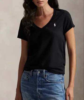 폴로 랄프로렌 코튼 저지 V넥 티셔츠