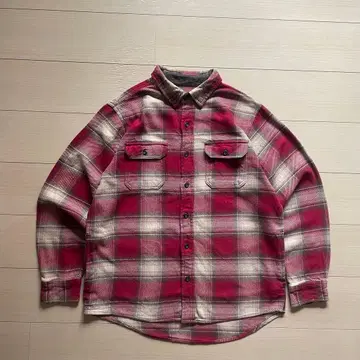 90s ORVIS 헤비 플란넬 셔츠 옴브레 크롭