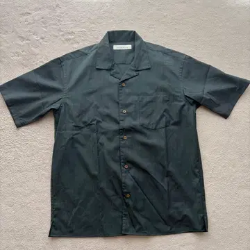 그린 라벨 릴랙싱 오픈 카라 반팔 셔츠 다크 그린