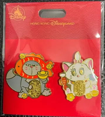 홍콩 디즈니랜드 한정판 핀 배지 마리 루시퍼