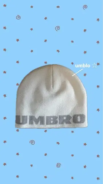 UMBRO 화이트 니트 모자