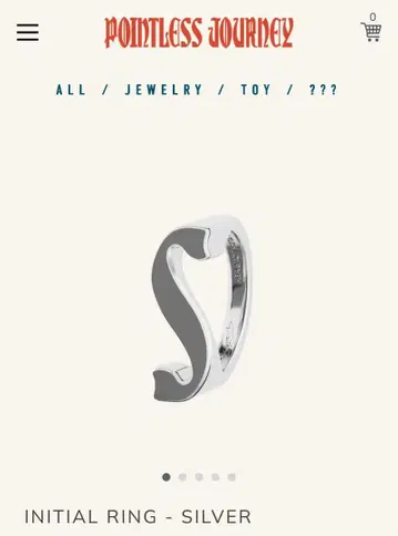 Pointless Journey INITIAL RING SILVER