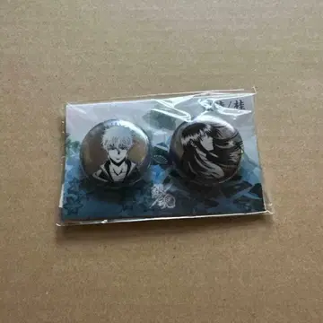 은혼 메탈릭 미니 캔뱃지 세트 긴토키&카츠라 사카타 긴토키 가츠라 코타로