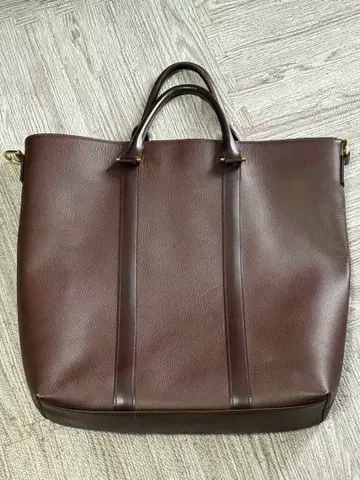 CTHY LEATHER TOTE BAG 다크 브라운 가죽 토트백
