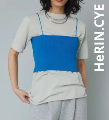 해린 도트사이 HeRIN.CYE 레이어드 니트탑