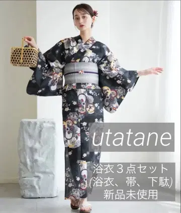 유카타 3종 세트 utatane 오리지널 일본 국내 염색