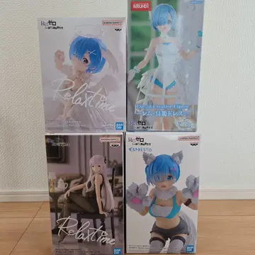 Re: 제로부터 시작하는 이세계 생활 피규어 4체 세트 ~ 에키드나, 렘