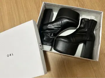 GRL 스트레치 스퀘어토 통굽 숏부츠 [ci358] 23cm