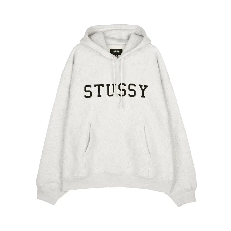 [XL] Stüssy 毛毡贴花连帽衫 灰褐色