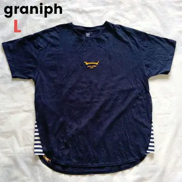 그라니프 T셔츠 L 너무 긴 개 반팔 셔츠 graniph