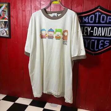 00s 사우스 파크 링거 T셔츠 사우스 파크 캐릭터 T셔츠