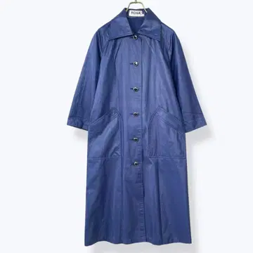 vintage ROGA 벨트 포함 스텐카라 코트 데님풍 레트로 구제 의류