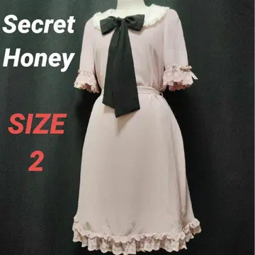 Secret Honey 시크릿허니 원피스 플레어 리본 핑크