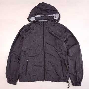 00s y2k 그래프 체크 그레이 블랙 계열 나일론 자켓 쉘