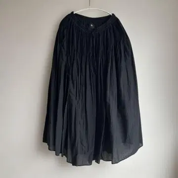 maison de soil 코튼 스커트 블랙