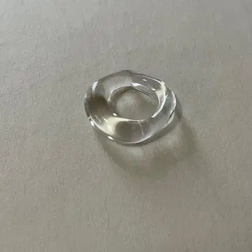 유리카 아쿠츠 클리어 유리 반지 clear glass ring