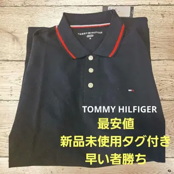 [최저가] TOMMY HILFIGER 네이비 피케 셔츠 M 골프 선물