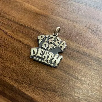 PIZZA OF DEATH 메탈 키링 요코야마 켄 목걸이 실버