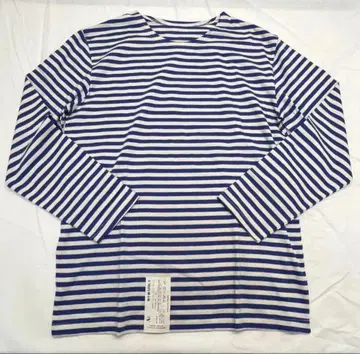 러시아군 보더 셔츠 긴팔 파랑 x 화이트 바스크 셔츠 데드스탁