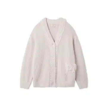 [미개봉] gelato pique 제라피케 프릴 로고 가디건 핑크