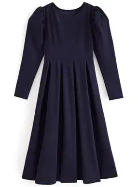 GRL 그레일 허리 턱 플레어 원피스 네이비 새상품