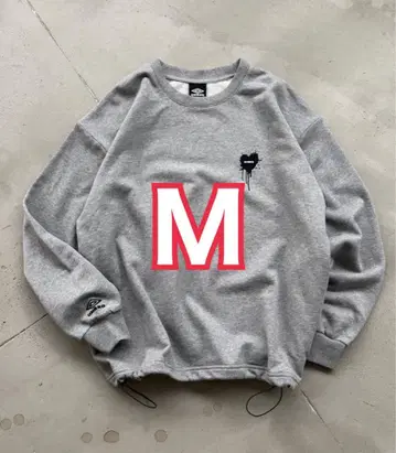 ONCILY UMBRO 콜라보 드로 코드 맨투맨 그레이 M 사이즈