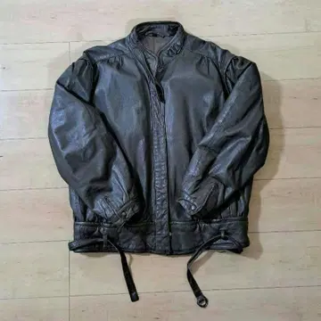 80s-90s 독일제 유로 빈티지 올리브 레더 봄버 자켓