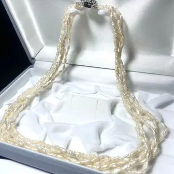 진주 목걸이 5줄 실버 액세서리