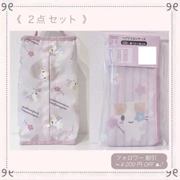 새상품 마쉬멜로우 같은 폭신폭신 냥코 2점 핑크 산리오 헤이세이 파우치