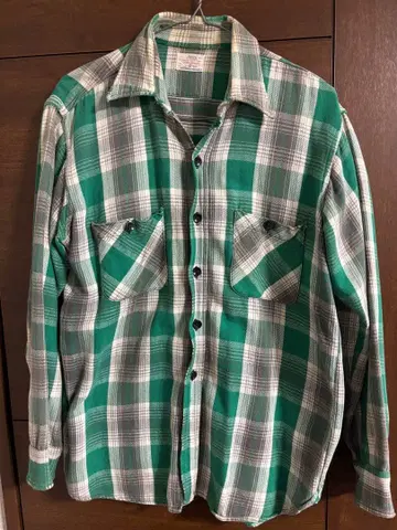60년대 시어스 sears 플란넬 셔츠 M 밴드 포함 레어