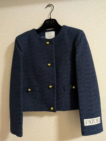 PATOU 네이비 노카라 자켓