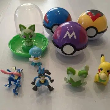포켓몬 피규어 6개 몬스터볼형 케이스 포함 포켓몬 식완