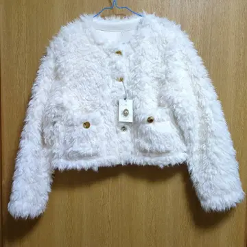 GRL 골드 버튼 시프 퍼 자켓[on326]